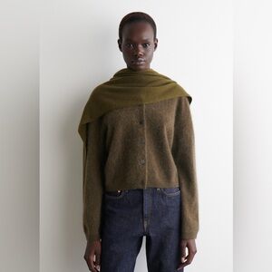 CoS BRUSHED-CASHMERE CREW-NECK CARDIGAN